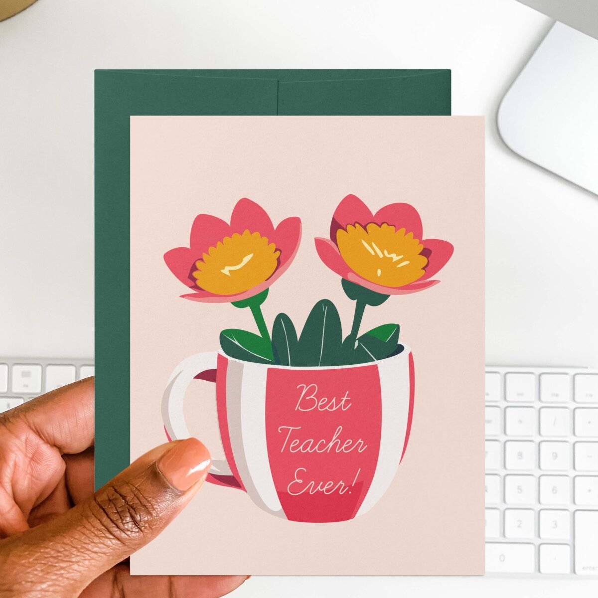 Best Teacher Ever Greeting Card - Image 1