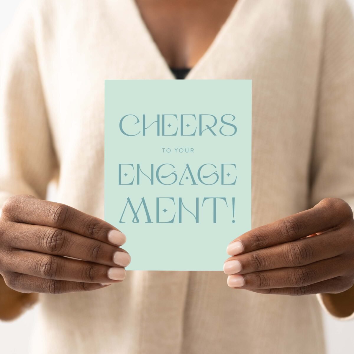 Cheers to Your Engagement Greeting Card - Image 2