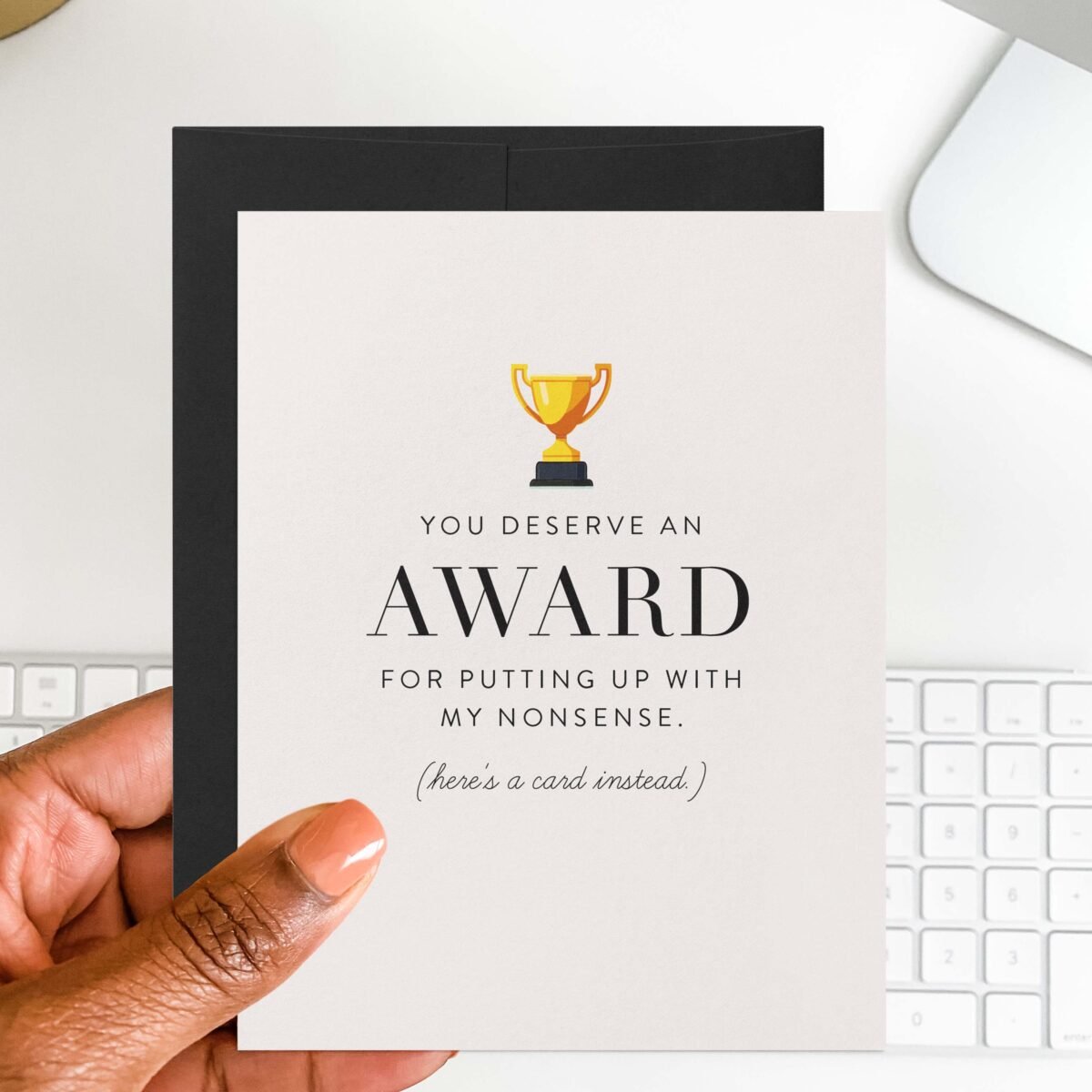 Deserve an Award Greeting Card - Image 1