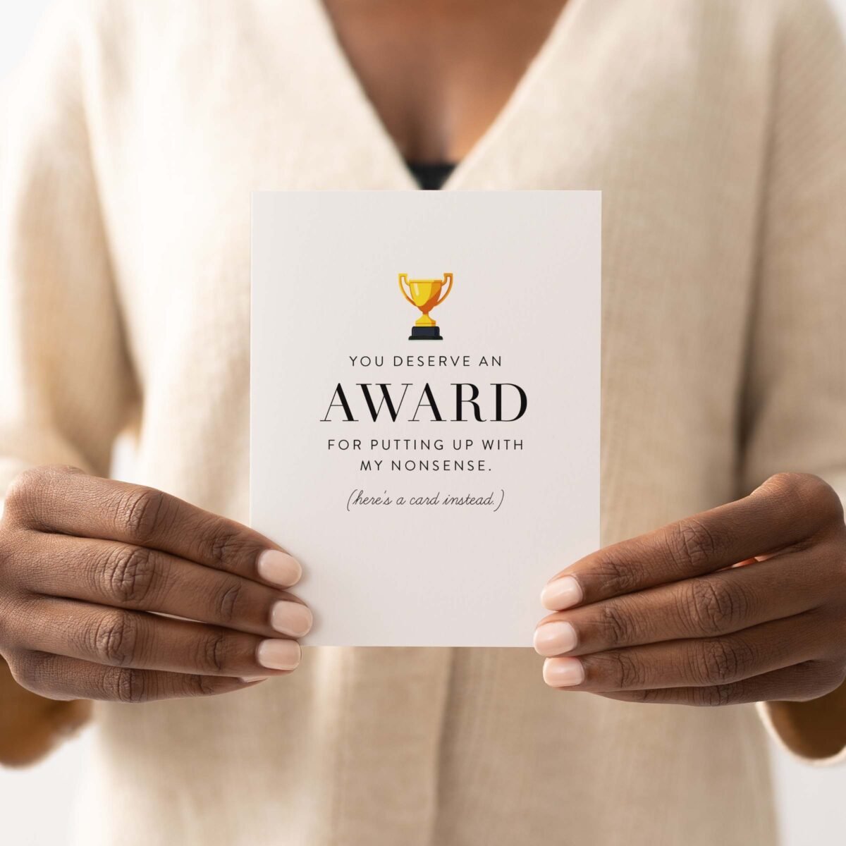 Deserve an Award Greeting Card - Image 2