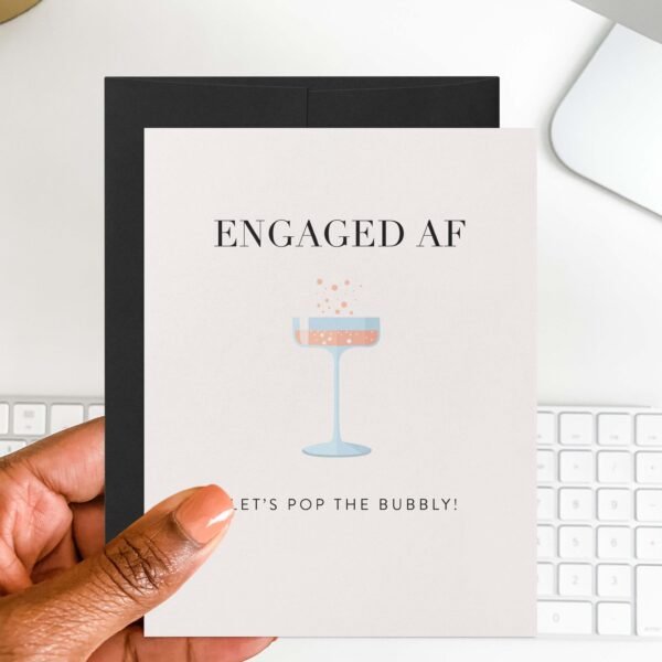 Engaged AF Greeting Card