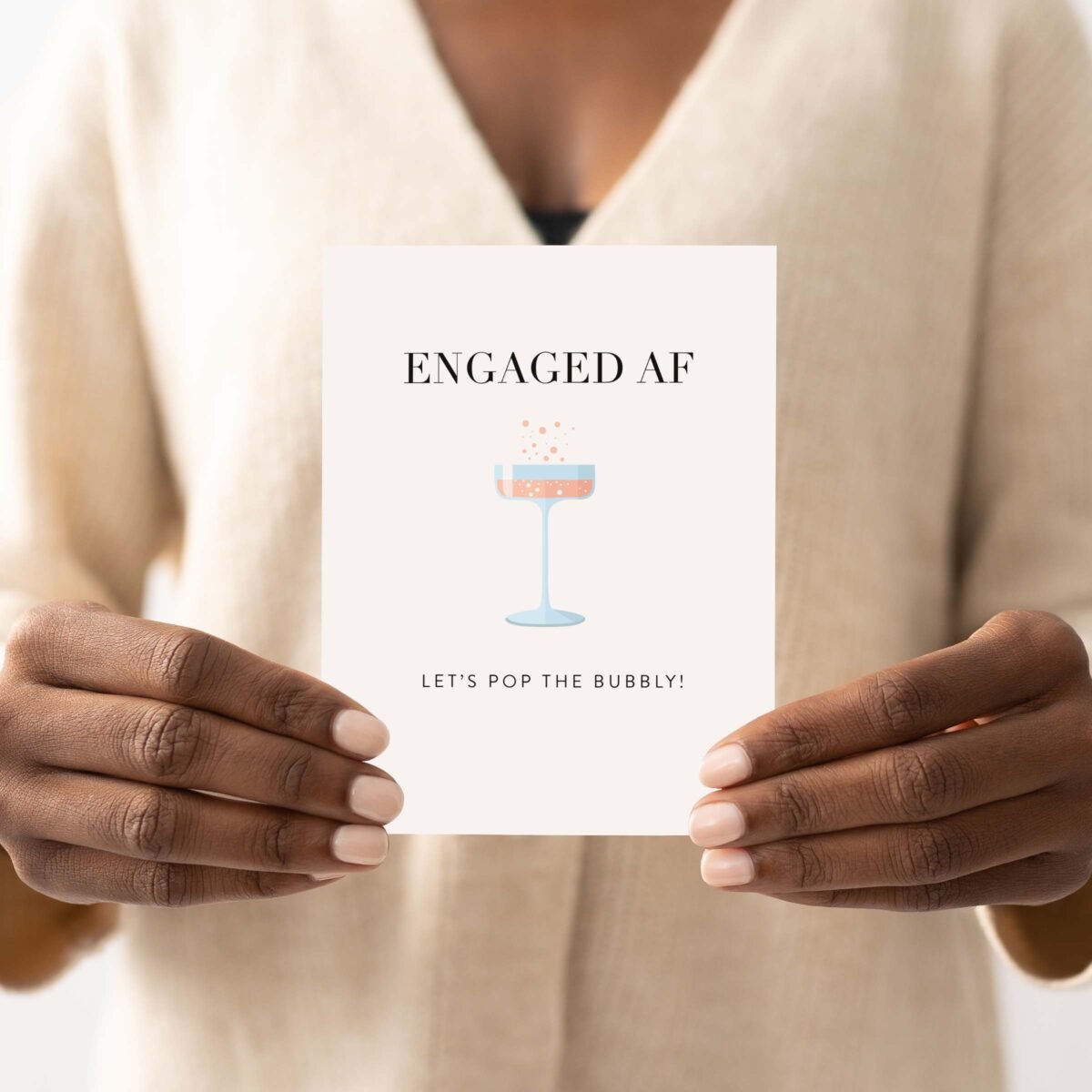 Engaged AF Greeting Card - Image 2