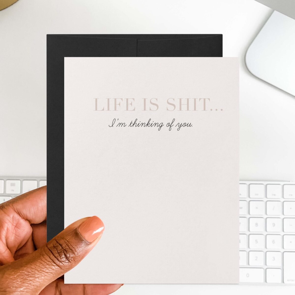 Life Is Shit Greeting Card - Image 1