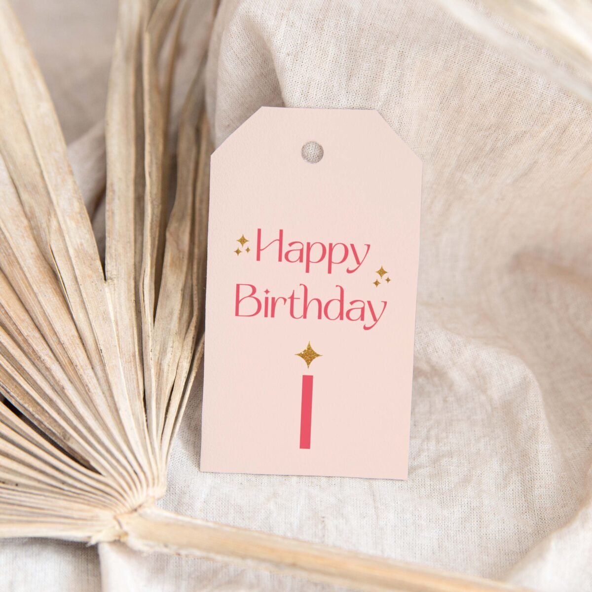 Pink Sparkle Birthday Tags - Image 2