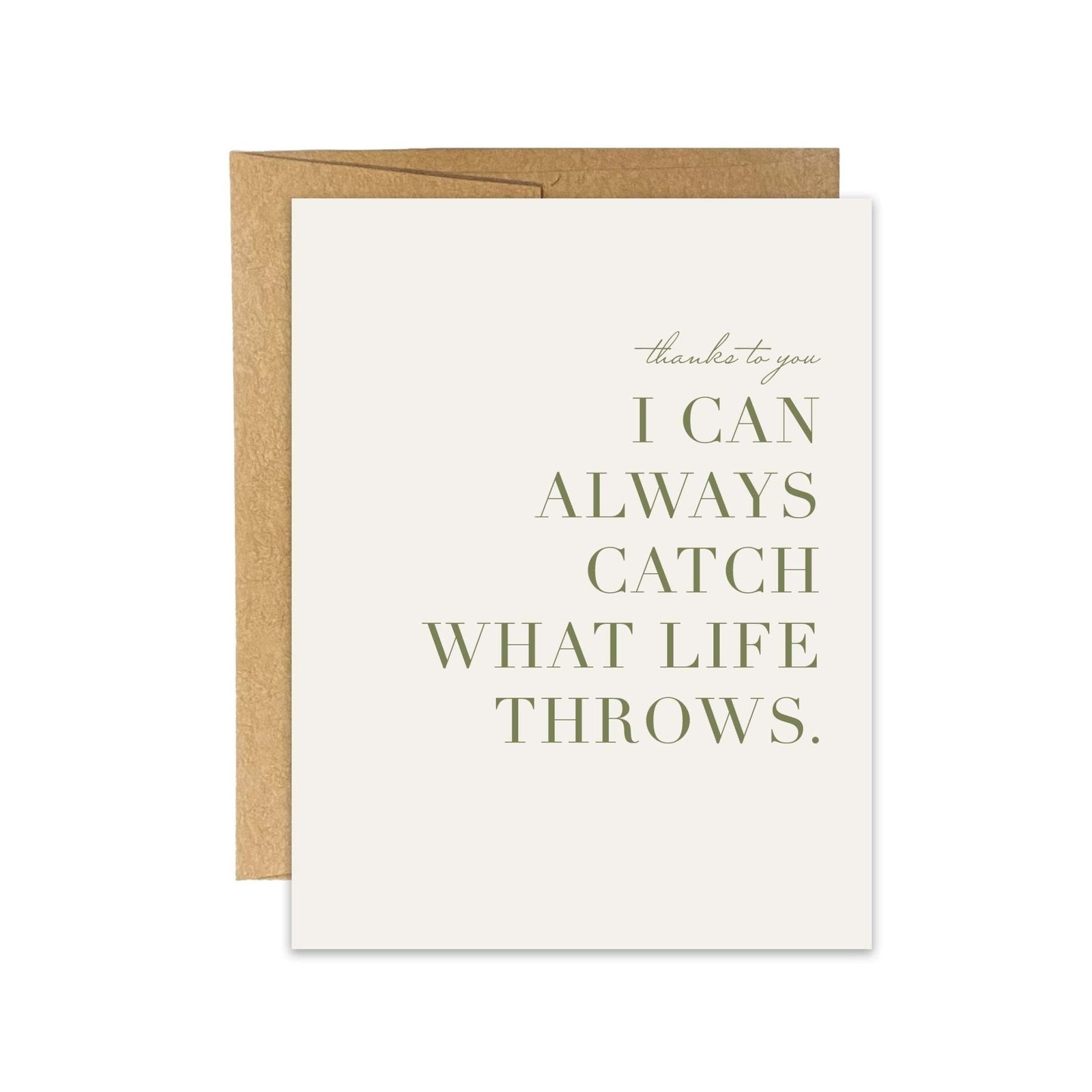 Catch What Life Throws Greeting Card