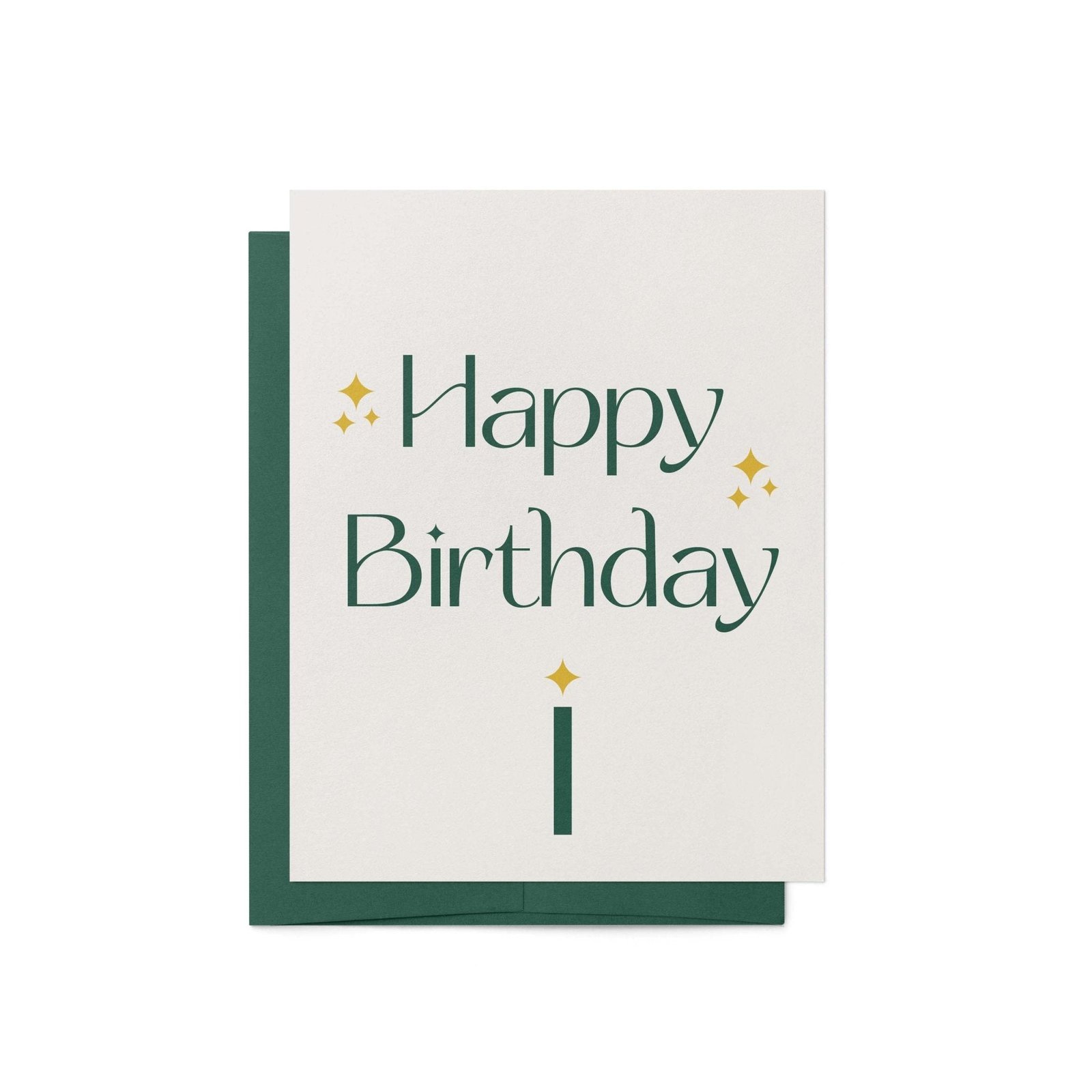 Green Sparkle Birthday Greeting Card