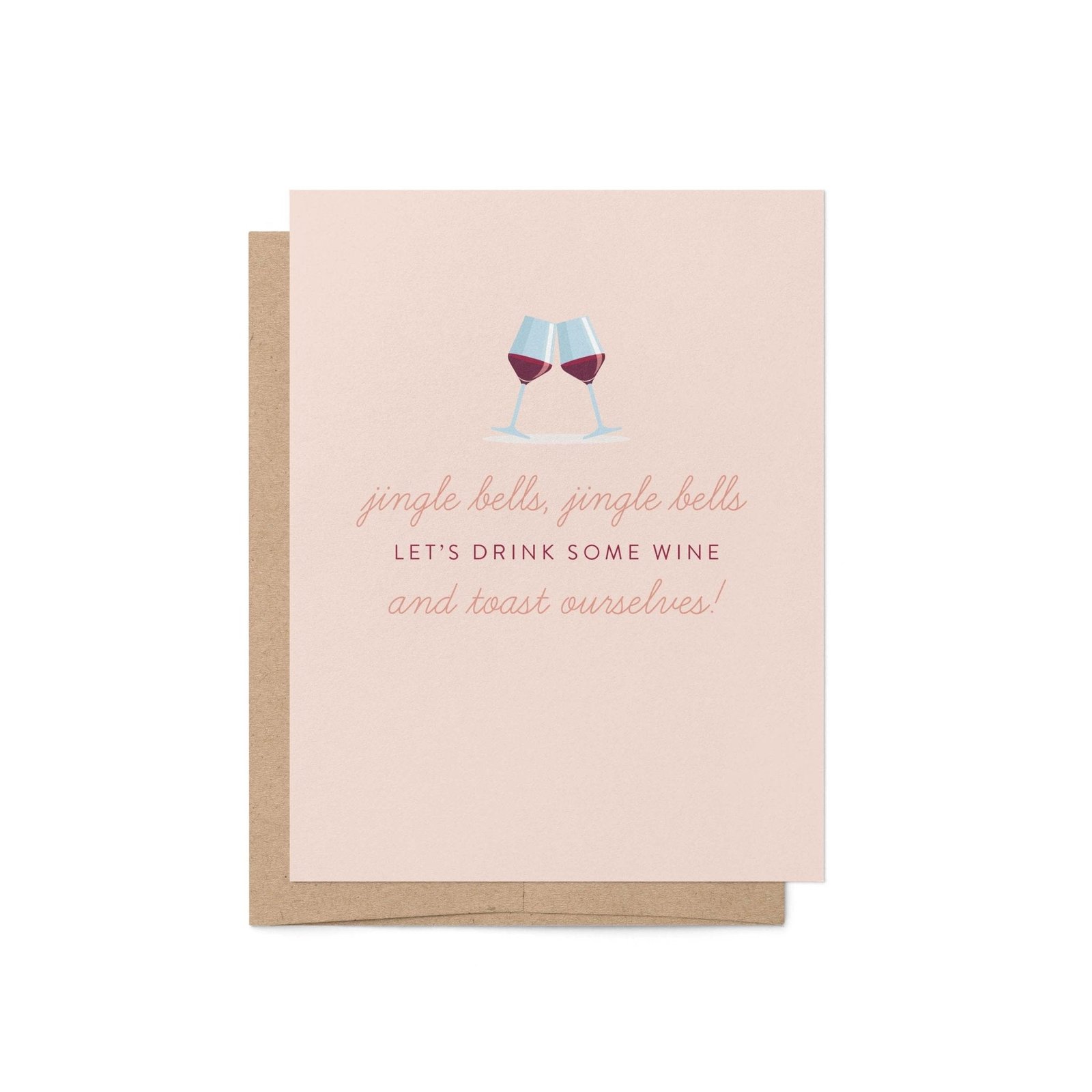 Jingle Bells & Wine Greeting Card
