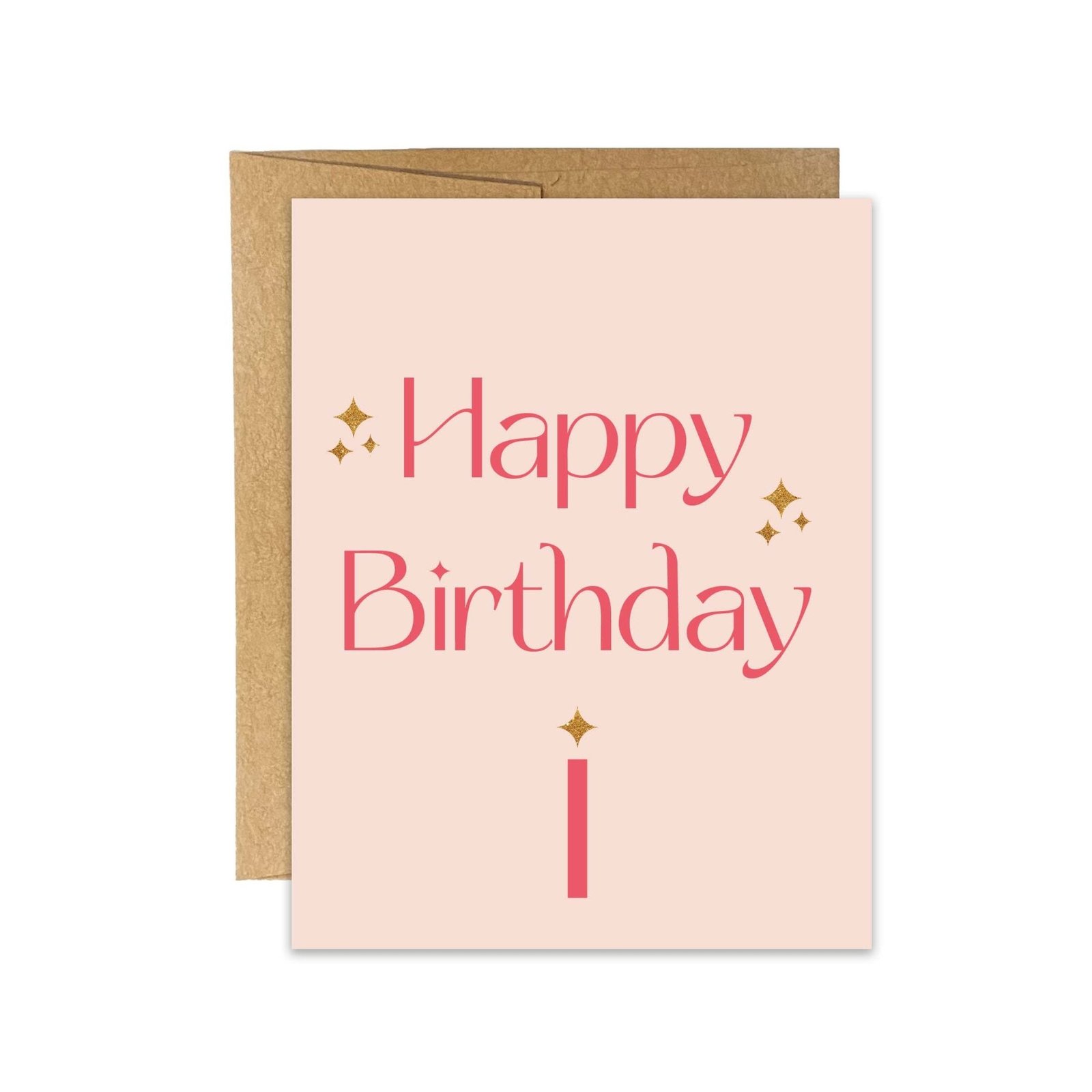 Pink Sparkle Birthday Greeting Card